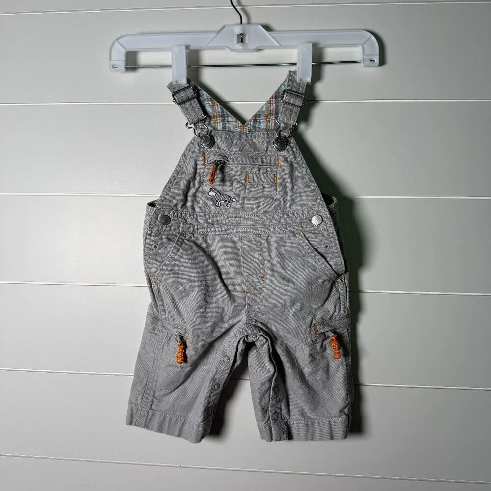 HUSKY Dog Gymboree Overalls Boys 100% Cotton 3-6 MOS